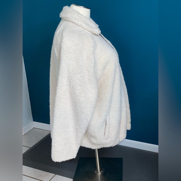 EVRI Button Front Sherpa Bomber Jacket 3X - Picture 6 of 13